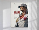 Marine admiral in profile poster in a slim frame on a bright wall with soft window light