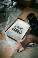 BMW M3 GT Race framed print hand-wrapped and packed for safe shipping
