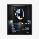 Framed Daft Punk Random Access Memories Helmets print shown as a statement piece on a gallery wall