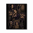 Framed Nico Robin anime character collage print shown as a bold statement piece on a clean gallery wall