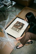 The Nike sneakers footwear advertisement poster poster shown across its range of print sizes