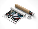 Porsche 911 Martini Racing 1979 poster rolled beside its crush-resistant shipping tube