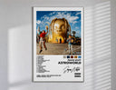 Travis Scott Astroworld Album Cover poster framed in white on a clean gallery wall