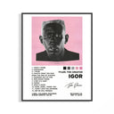Framed Tyler the Creator IGOR print shown as a statement piece on a gallery wall