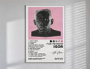 Tyler the Creator IGOR poster framed in white on a clean gallery wall