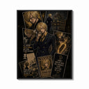 Framed Sanji smoking in black suit print shown as a bold statement piece on a clean gallery wall