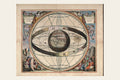 Cellarius celestial hemispheres star map print