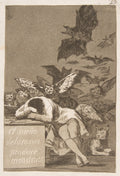 Goya The Sleep of Reason Produces Monsters etching — gothic wall art