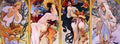 Alphonse Mucha Four Seasons panels — collection detail