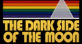 The Dark Side of the Moon prism and title lettering — music poster detail