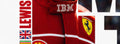 Lewis Hamilton Ferrari race suit — F1 poster detail