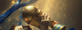 World Cup trophy lift in gold — sports poster detail