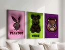 Colorful hearts emoji design perfect for adding a playful touch to your space.