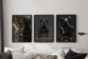 Second poster in Abstract Gold Hypebeast Set, showcasing a distinct street culture theme with gold highlights.