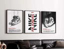 Abstract Modern Sneakerhead Poster Set of 3 showcasing vibrant sneaker-themed designs in striking colors.
