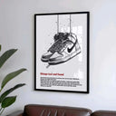 Abstract Modern Sneakerhead Poster Set of 3 featuring unique sneaker illustrations with an abstract modern twist.