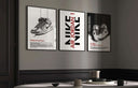 Abstract Modern Sneakerhead Poster Set of 3 presenting uniquely designed sneaker graphics in vibrant tones.