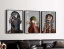 African American Men Wall Decor Set of 3 by Haus of Prints, featuring bold, cultural art celebrating resilience.