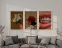Vibrant image of cash and jewelry, reflecting Afrocentric style in digital art form.