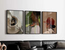 Dynamic digital art piece displaying hands mixing music on turntables in an Afrocentric theme.