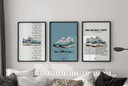 Air Max 1 Patta Poster Set showcasing sneaker graphics against a clean blue background.