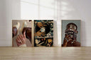 Multiple Black Art Fashion Posters displayed, showcasing cultural pride in vibrant colors.