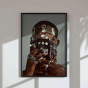 Artistic representation of a person adorned with jewelry, celebrating cultural identity.