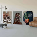 Bold and colorful Black Art Poster Set of 87 displayed in a modern living space.