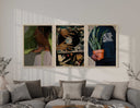 Displays the phrase "Mental Health Matters" with a potted plant, part of the Black Art Printable Wall Art Set.