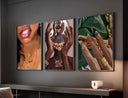 Dark background highlighting jewelry and hands, showcasing a piece from the Black Art Printable Wall Art Set.