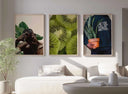 Artistic representation of hands adorned with rings, featured in the Black Art Printable Wall Art Set.