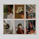 Black Girl Printable Art Set of 6 featuring vibrant and empowering artistic representations of Black culture.