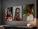 Digital download art piece highlighting Afrocentric themes with colorful and expressive designs.