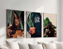Vibrant printable art set featuring Black women, perfect for modern home decor.