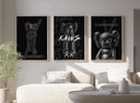 Black Hypebeast Poster Set of 3 emphasizing bold street style with black and vibrant graphics.