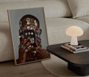 A framed print of Black Man Culture digital art showcasing a detailed hand gesture and ornamental elements.