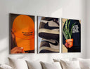HAUS OF PRINTS Black Masculine Wall Art Set of 3 - BLACK ART featuring Black Masculine Wall Art design elements
