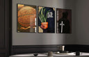 HAUS OF PRINTS Black Masculine Wall Art Set of 3 - BLACK ART featuring Black Masculine Wall Art design elements