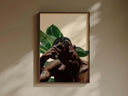 Black Melanin Art Set of 3 depicting a person holding a colorful plant, highlighting the importance of mental health.