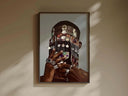Black Melanin Art Set of 3 showcasing an abstract, elegant representation of Afrocentric culture.