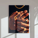 Black Men Cave Poster Set of 6 showcasing a chic design of a person reflecting on heritage and identity.