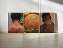 Black Men Cave Poster Set of 6, representing cultural motifs with a focus on necklaces and intricate styling.