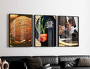 Black Men Urban Poster Set of 6 with a detailed illustration of hands adorned with jewelry and a cross necklace.