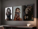 Black Men Wall Art Set of 3 by Haus of Prints showcasing Afrocentric themes and bold colors in wall decor.