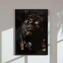 Black Men Wall Art Set of 3 showcasing a contemplative man with jewelry and a powerful cultural presence.