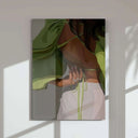 Abstract Black Woman Art Print with a minimalist design reflecting contemporary artistic influences.