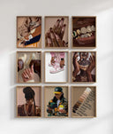 High-resolution Black woman digital posters illustrating beauty and empowerment in modern art styles.