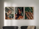 Wall art piece from the Black Woman Wall Art Set, emphasizing a captivating view of texture and color.