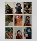 Black Women Art Set of 9 by Haus of Prints, showcasing vibrant Afrocentric designs in various styles.