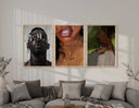 Black Women Art Set of 9 by Haus of Prints, exhibiting a powerful statement on Afrocentric culture and beauty.